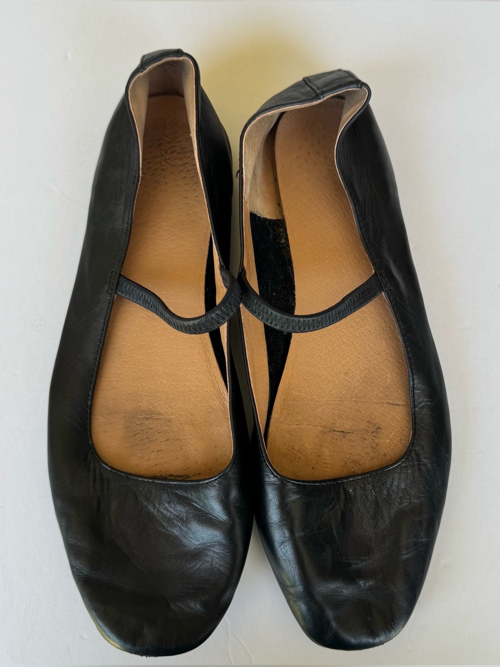 Madewell Shoes Wm 9 Classic Black Leather Mary Jane Ballet Flats The Greta